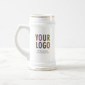 Werbung für das Logo "Coffee Beer Stein Custom Com Bierglas (Links)