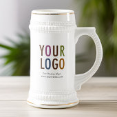 Werbung für das Logo "Coffee Beer Stein Custom Com Bierglas