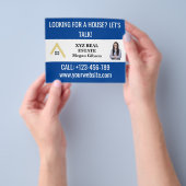 Werbung für das Logo "Custom Blue White Real Anwes Flyer (Gruppe)