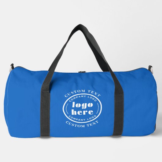 Werbung für das Logo der französischen Blue Compan Duffle Bag (Vorderseite)