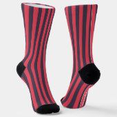 Werbung für das Logo "Rot und Schwarz gestreift" Socken (Gewinkelt)
