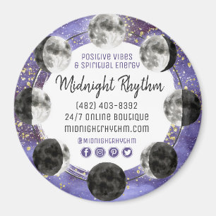 Werbung für das Logo "Watercolor Moons Lunar Cycle Magnet