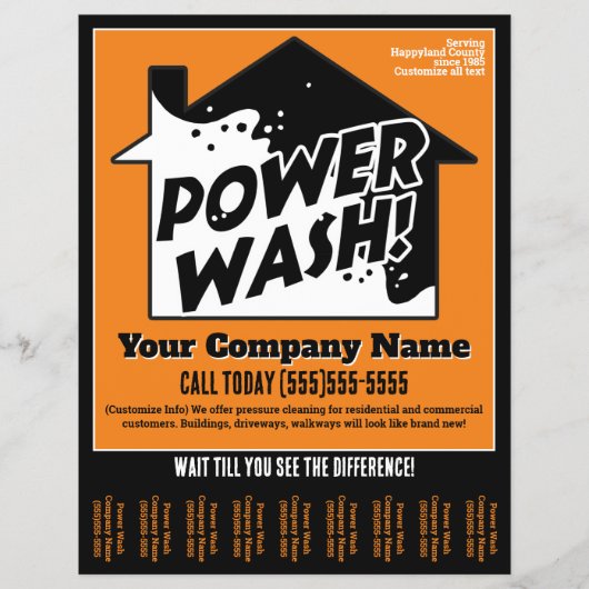 Werbung für das Marketing Power Wash Pressure Clea Flyer (Vorne)