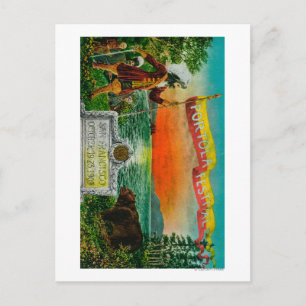 Werbung für das Portola Festival (Forscher) Postkarte