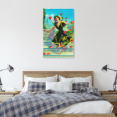 Werbung für das Portola Festival (Tänzer) Leinwanddruck (Insitu (Schlafzimmer))