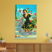 Werbung für das Portola Festival (Tänzer) Leinwanddruck (Insitu (Wohnzimmer))