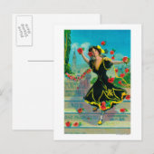 Werbung für das Portola Festival (Tänzer) Postkarte (Vorne/Hinten)