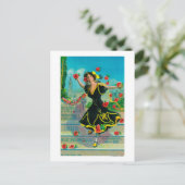 Werbung für das Portola Festival (Tänzer) Postkarte (Stehend Vorderseite)