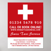 Werbung für das Schweizer Taxi Poster (Vorne)