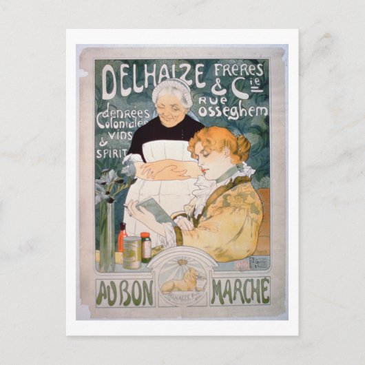 Werbung für Delhaize, Brüder und Co. Postkarte (Vorderseite)