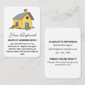 Werbung für den Agent "niedlich House Real Anwesen Empfehlungskarte (Vorne/Hinten)