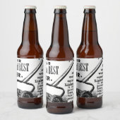 Werbung für den Vintagen Rasenmäher Bierflaschenetikett (Flaschen)
