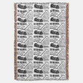 Werbung für den Vintagen Rasenmäher Decke (Vorderseite Vertikal)