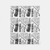 Werbung für den Vintagen Rasenmäher Fleecedecke (Vorderseite)