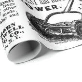 Werbung für den Vintagen Rasenmäher Geschenkpapier (Rolleneckpunkt)