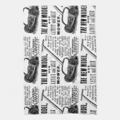 Werbung für den Vintagen Rasenmäher Küchentuch (Vertikal)