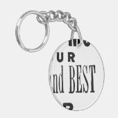 Werbung für den Vintagen Rasenmäher Schlüsselanhänger (Vorderseite links)