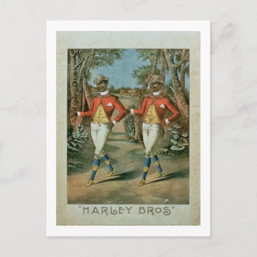 Werbung für die "Harley Brothers" (Farbe li Postkarte (Vorderseite)