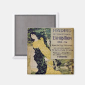 Werbung für die "Madrid International Exhibi" Magnet (Vorderseite/Rückseite)