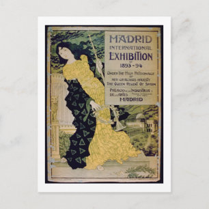 Werbung für die "Madrid International Exhibi" Postkarte