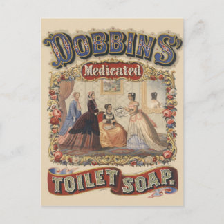 Werbung für die medikierte Toilettenseife von Dobb Postkarte