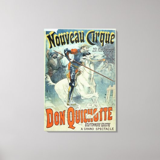 Werbung für "Don Quixote, New Circus", Pferd Leinwanddruck (Vorderseite)