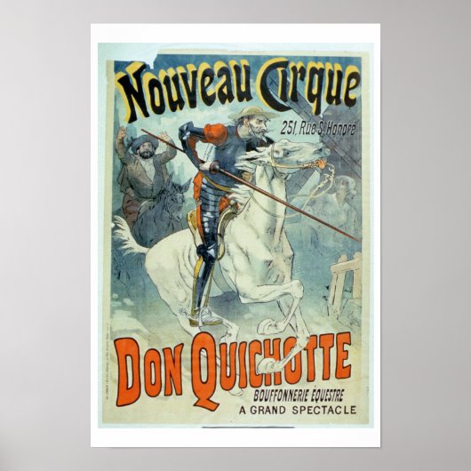 Werbung für "Don Quixote, New Circus", Pferd Poster (Vorne)