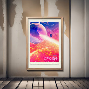 Werbung für eine Reise ins Science-Fiction-Univers Fotodruck