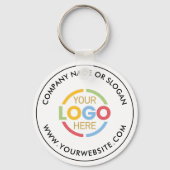 Werbung für einfache Busse, schwarz und weiß Schlüsselanhänger (Vorderseite)