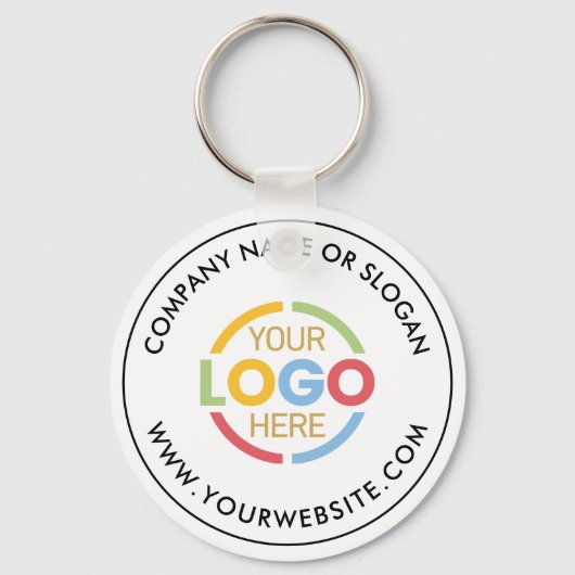 Werbung für einfache Busse, schwarz und weiß Schlüsselanhänger (Rückseite)