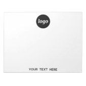 Werbung für einfache Logotexte Notizblock (Vorderseite)
