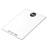 Werbung für einfache Logotexte Notizblock (angewinkelt)