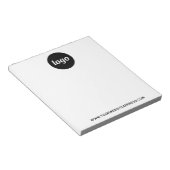 Werbung für einfache Logotexte Notizblock (angewinkelt)