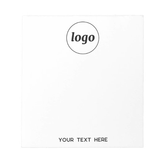Werbung für einfache Logotexte Notizblock (Vorderseite)