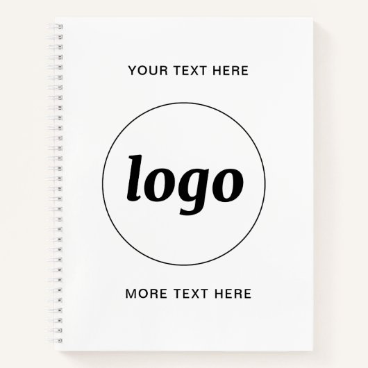 Werbung für einfache Logotexte Notizblock (Vorderseite)