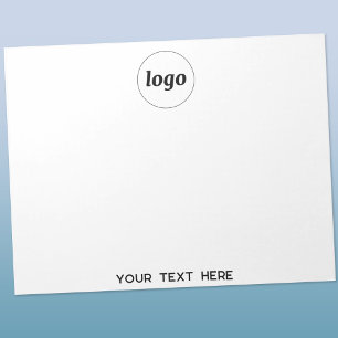 Werbung für einfache Logotexte Notizblock
