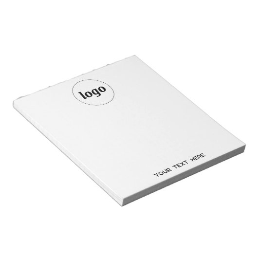 Werbung für einfache Logotexte Notizblock (angewinkelt)