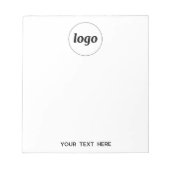 Werbung für einfache Logotexte Notizblock (Vorderseite)
