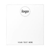 Werbung für einfache Logotexte Notizblock (Vorderseite)