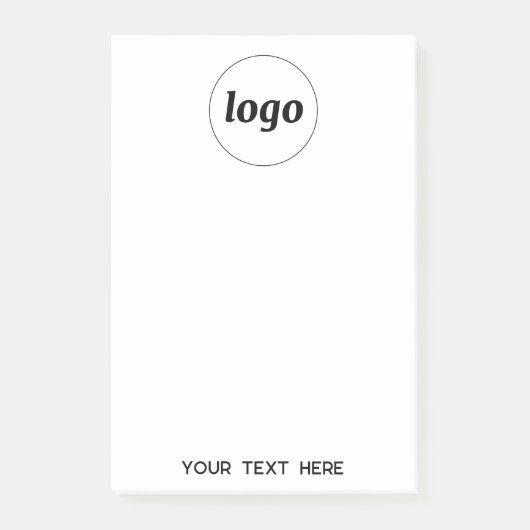 Werbung für einfache Logotexte Post-it Klebezettel (Vorderseite)