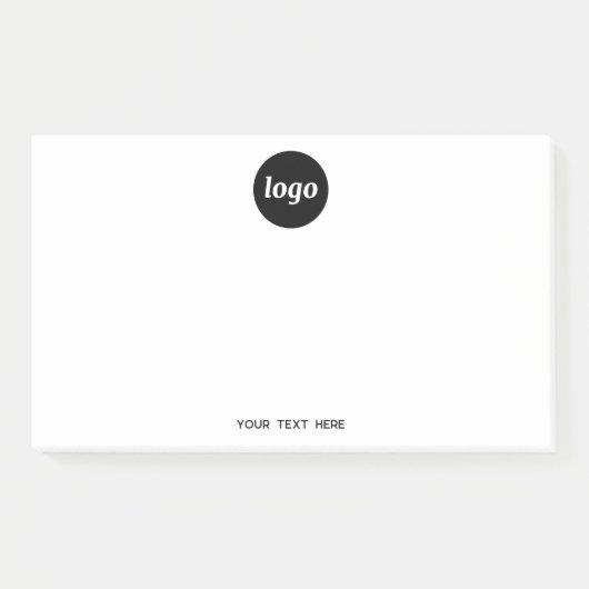 Werbung für einfache Logotexte Post-it Klebezettel (Vorderseite)