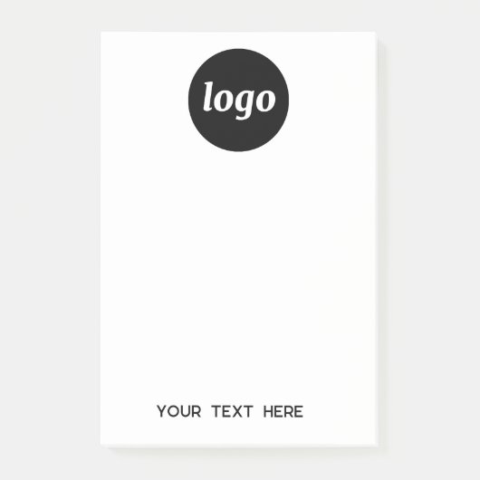 Werbung für einfache Logotexte Post-it Klebezettel (Vorderseite)