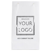 Werbung für einfaches Firmenlogo Kleine Geschenktüte (Vorderseite)