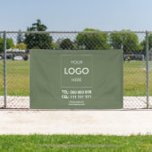 Werbung für Firmenlogo - Grün Banner (InSitu)