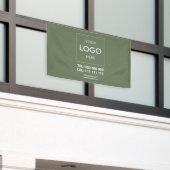 Werbung für Firmenlogo - Grün Banner (Äußeres Gebäude)