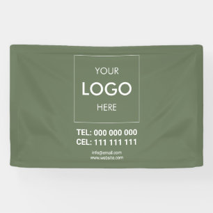 Werbung für Firmenlogo - Grün Banner