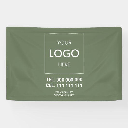Werbung für Firmenlogo - Grün Banner (Horizontal)