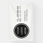 Werbung für Firmenlogo Kontakt Schwarz & Weiß Banner (Vertikal)