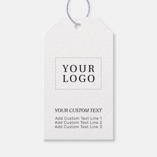 Werbung für Firmenlogos mit schwarzer und weißer M Geschenkanhänger (Vorderseite)