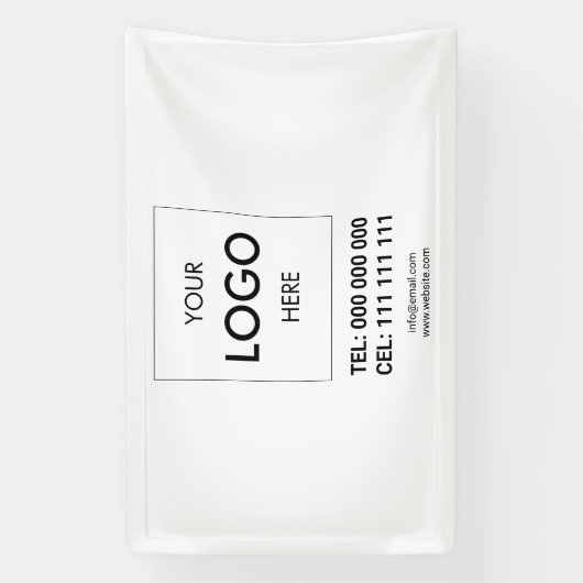 Werbung für Firmenlogos weiß Banner (Vertikal)